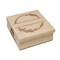 Delicate Laurel Split Wreath for Name Monogram Square Rubber Stamp for Stamping Crafting